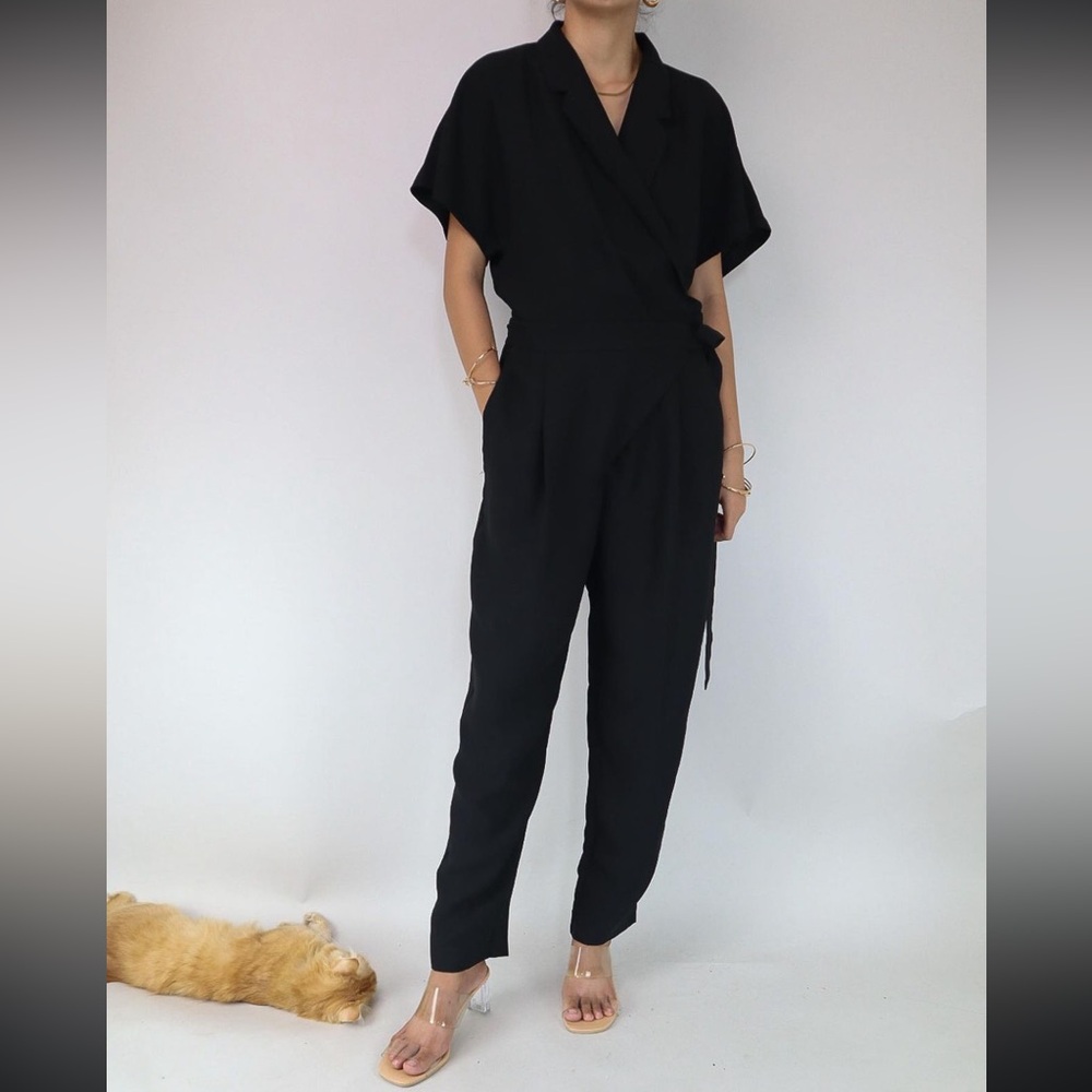 Banana Republic Black Wrap Jumpsuit